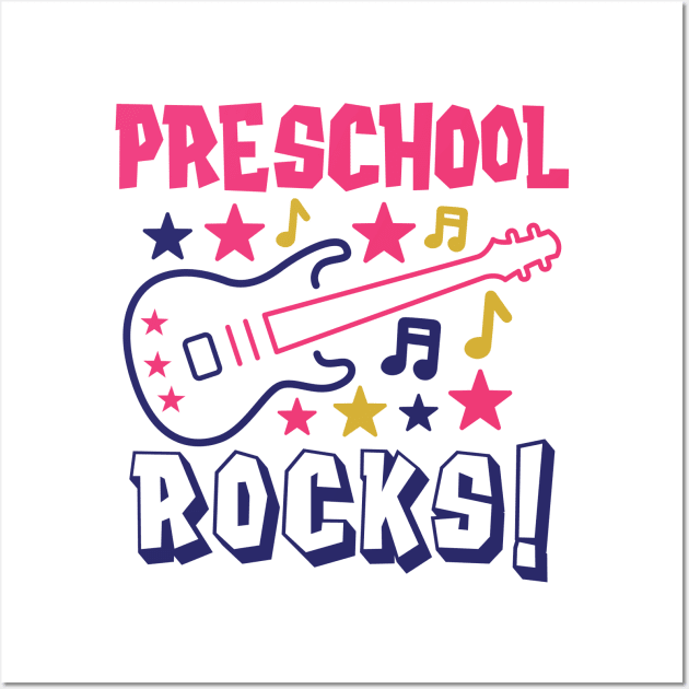 Preschool Rocks Back to School Kids Wall Art by ThreadSupreme